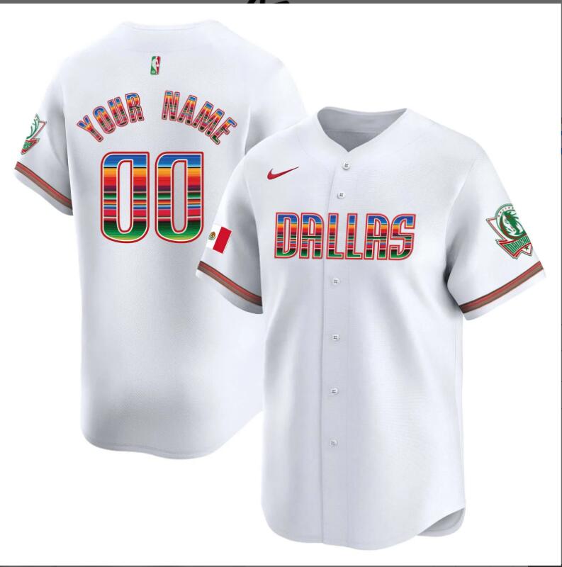Men Dallas Mavericks Mexico Vapor Baseball Custom white NBA 2024 Jersey